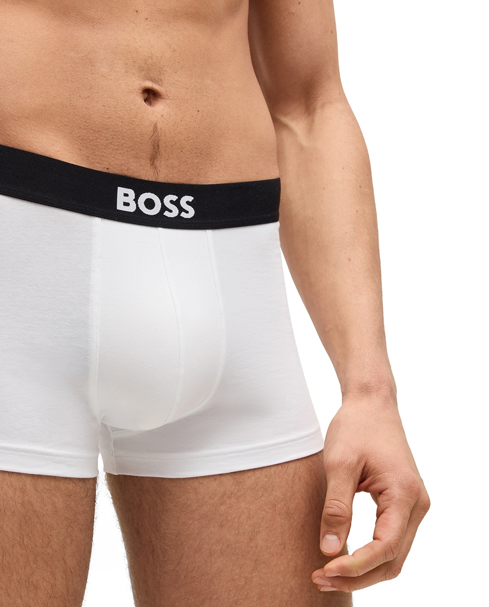 Pack de Três Boxers de Algodão Branco-4