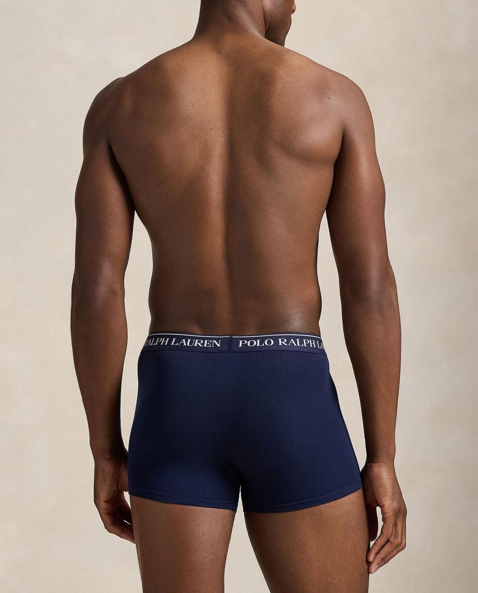 Pack de Três Boxers de Algodão Azul-3