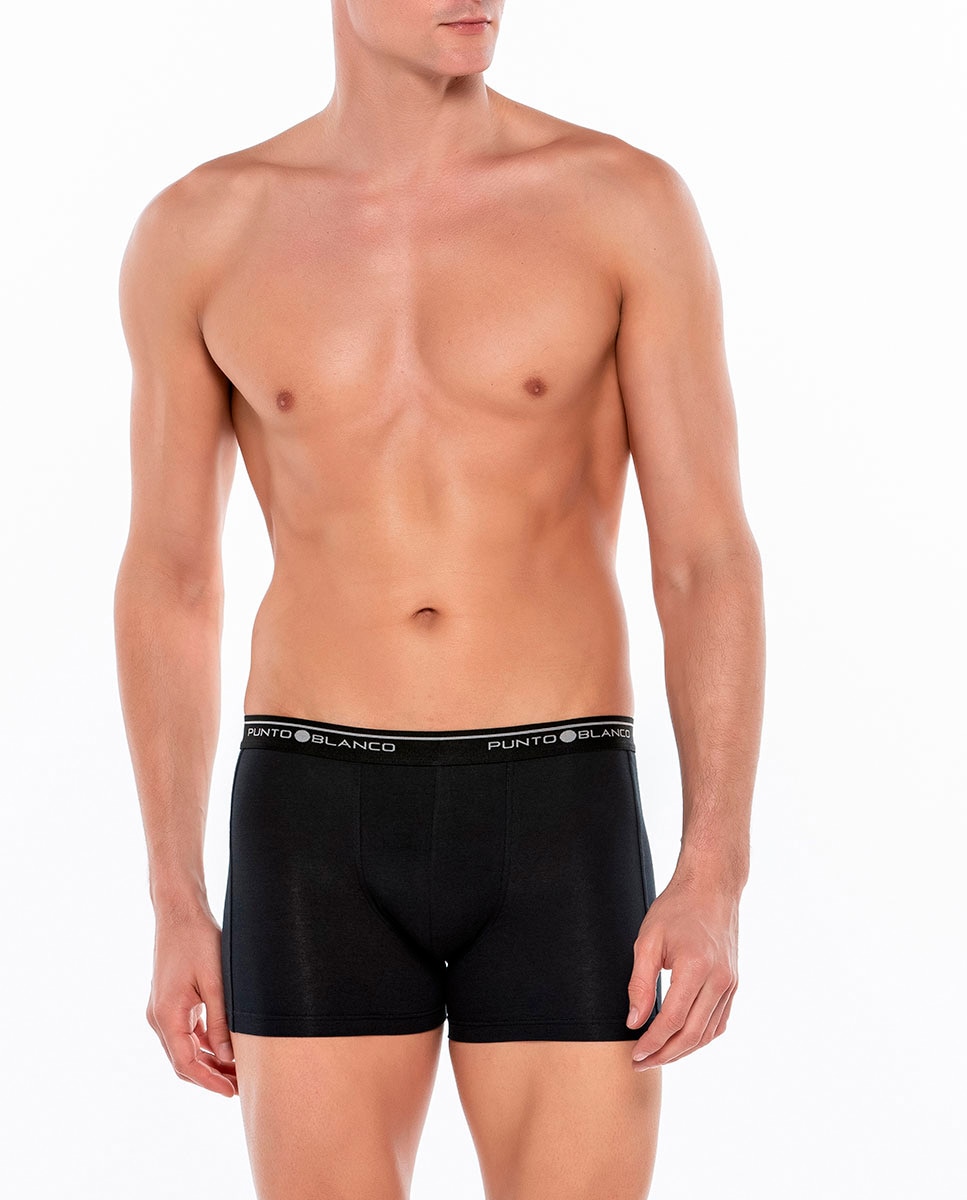 Roupa Interior Pack de 3 Boxers de Algodão Penteado: 93% e Elastano: 7%. Costuras Interiores Planas Estampado-1
