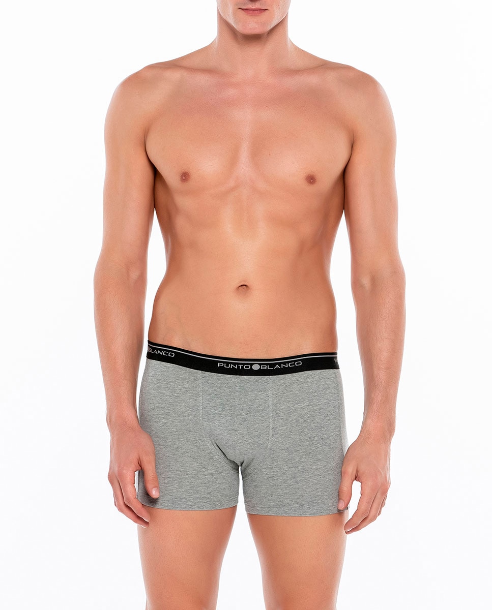 Roupa Interior Pack de 3 Boxers de Algodão Penteado: 93% e Elastano: 7%. Costuras Interiores Planas Estampado-3