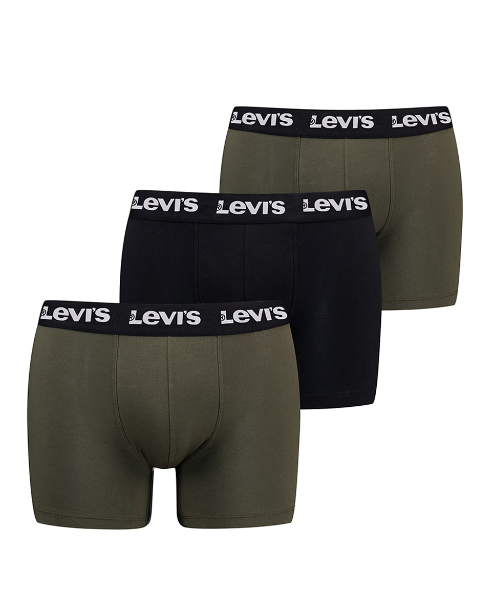Bóxer de hombre de Levi's (pack de 3) - Verde militar Verde militar-1