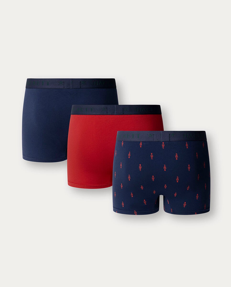 Pack de Três Boxers de Malha Combinados Multicolor-2