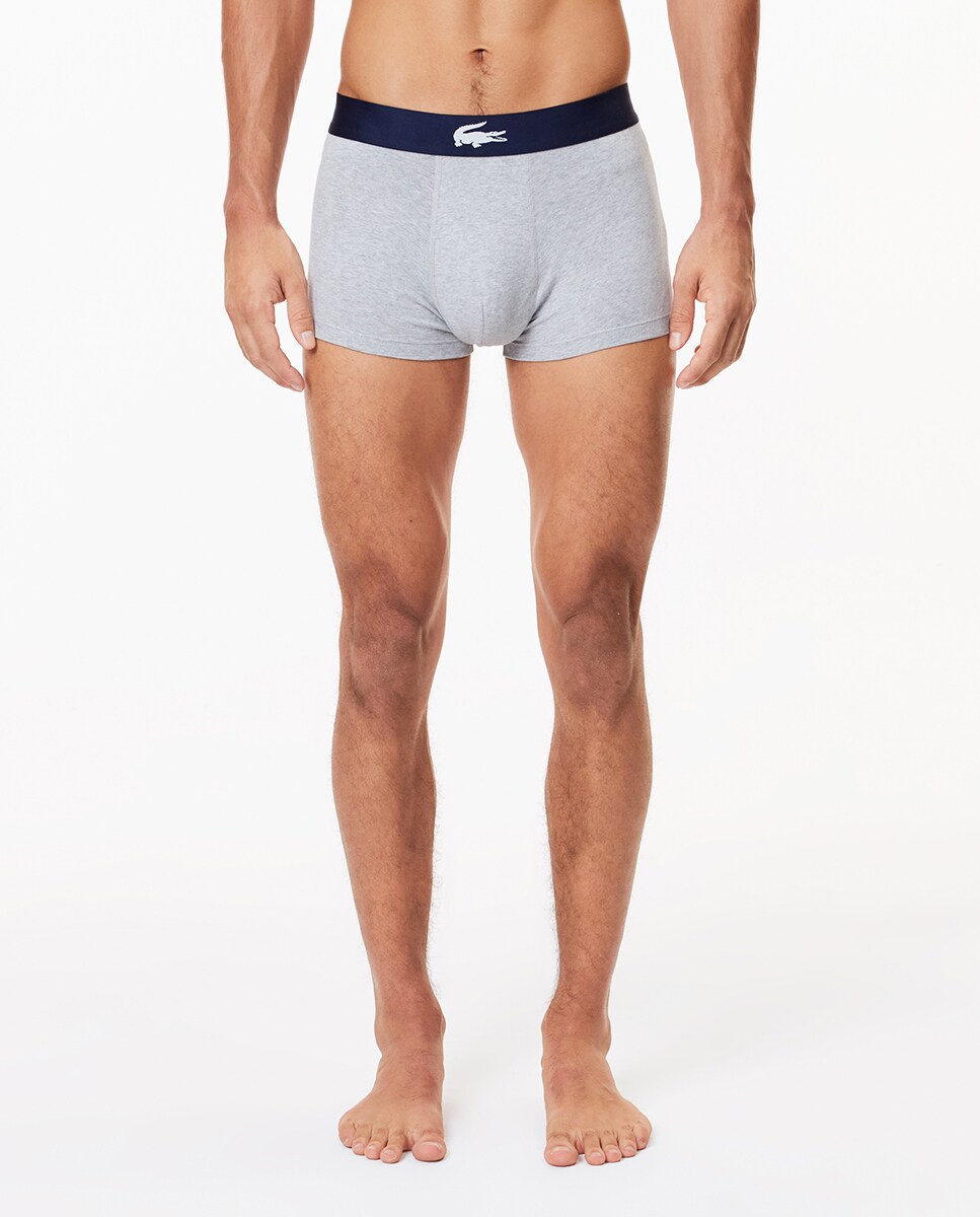 Pack de 3 Boxers de Algodão Elástico com Logótipo na Cintura Multicolor-3