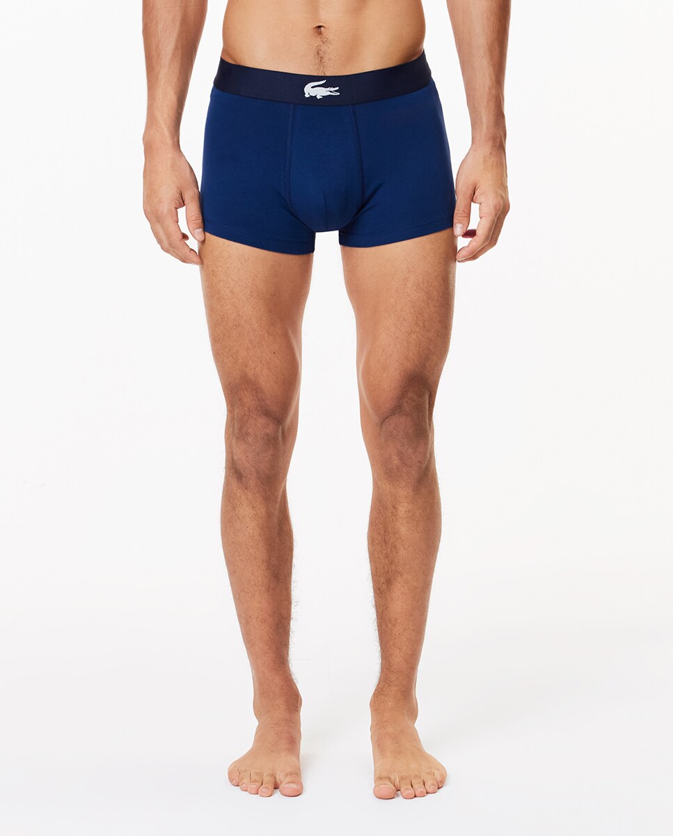 Pack de 3 Boxers de Algodão Elástico com Logótipo na Cintura Multicolor-4