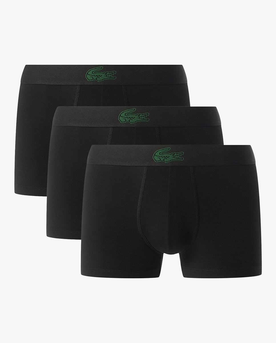 Pack de 3 Boxers de Algodão Elástico com Logótipo na Cintura Multicolor-2