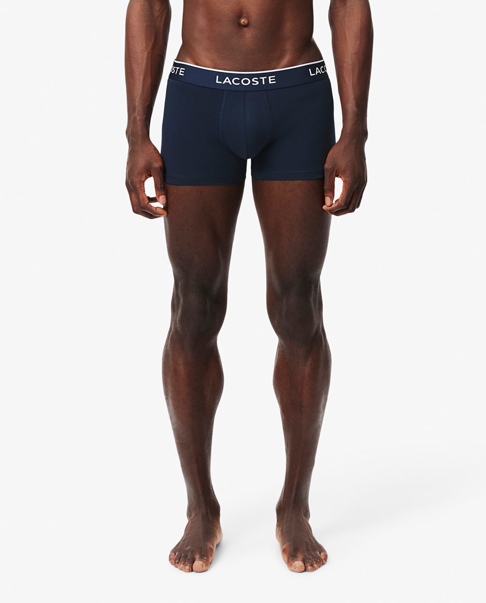 Pack de 3 Boxers de Algodão Elástico com Logótipo na Cintura Multicolor-2