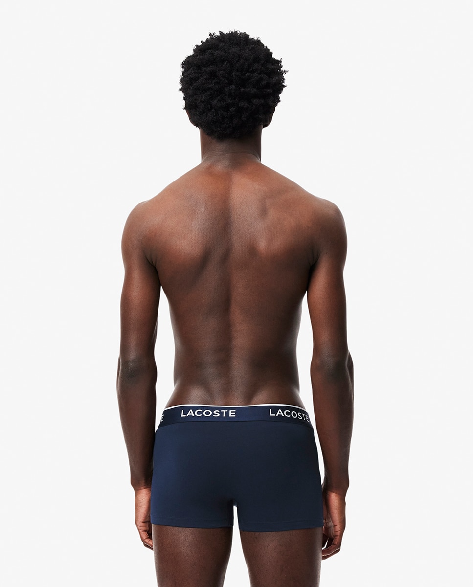 Pack de 3 Boxers de Algodão Elástico com Logótipo na Cintura Multicolor-3