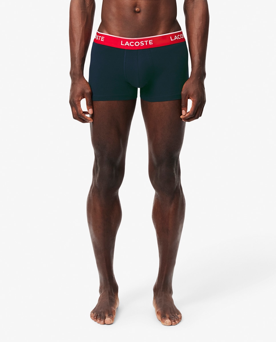 Pack de 3 Boxers de Algodão Elástico com Logótipo na Cintura Multicolor-4