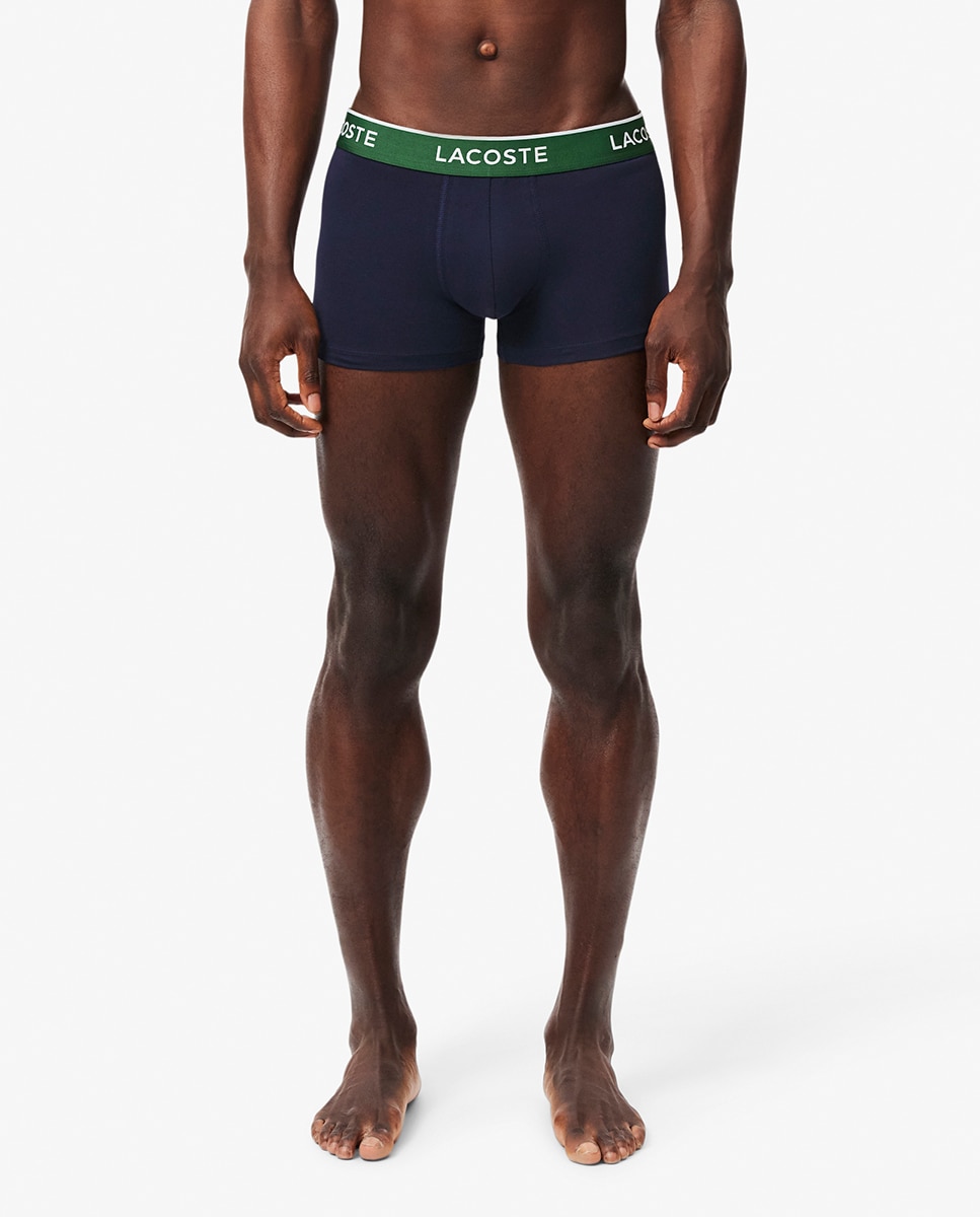 Pack de 3 Boxers de Algodão Elástico com Logótipo na Cintura Multicolor-5