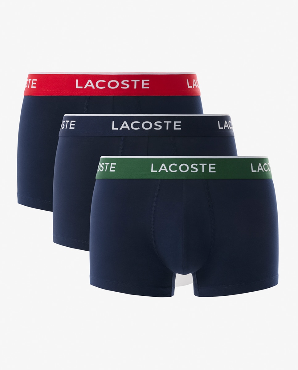 Pack de 3 Boxers de Algodão Elástico com Logótipo na Cintura Multicolor-6