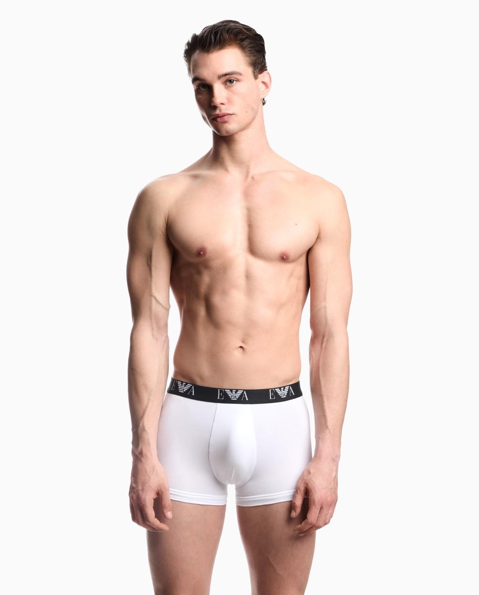 Pack de tres bóxer de hombre de algodón - Armani - Blanco Blanco-2