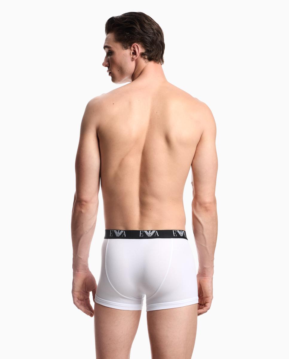 Pack de tres bóxer de hombre de algodón - Armani - Blanco Blanco-3