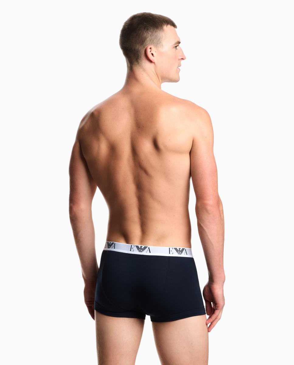 Pack de tres bóxer de hombre de algodón - Armani - Azul marino Azul marino-3