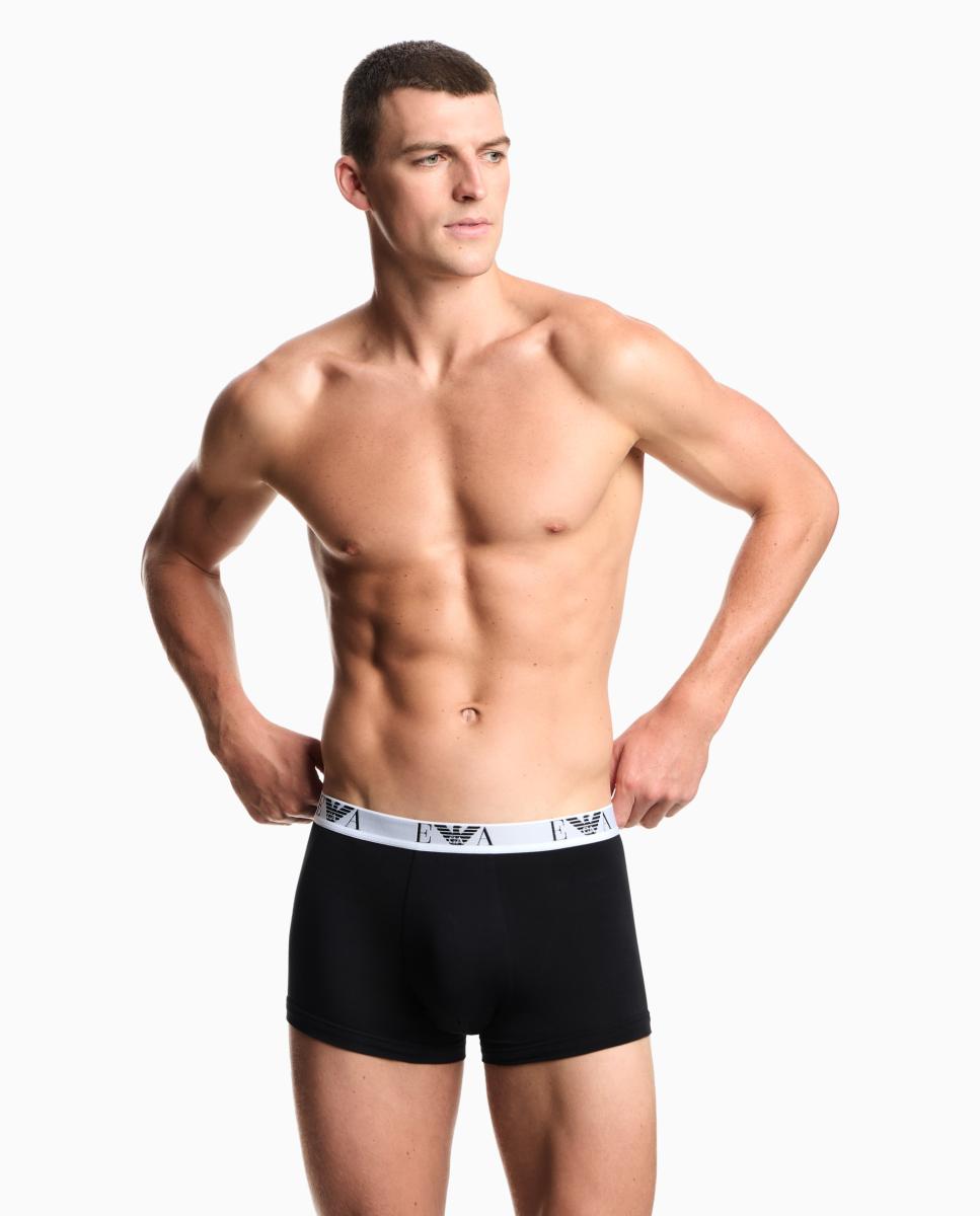 Pack de Três Boxers de Algodão Preto-2