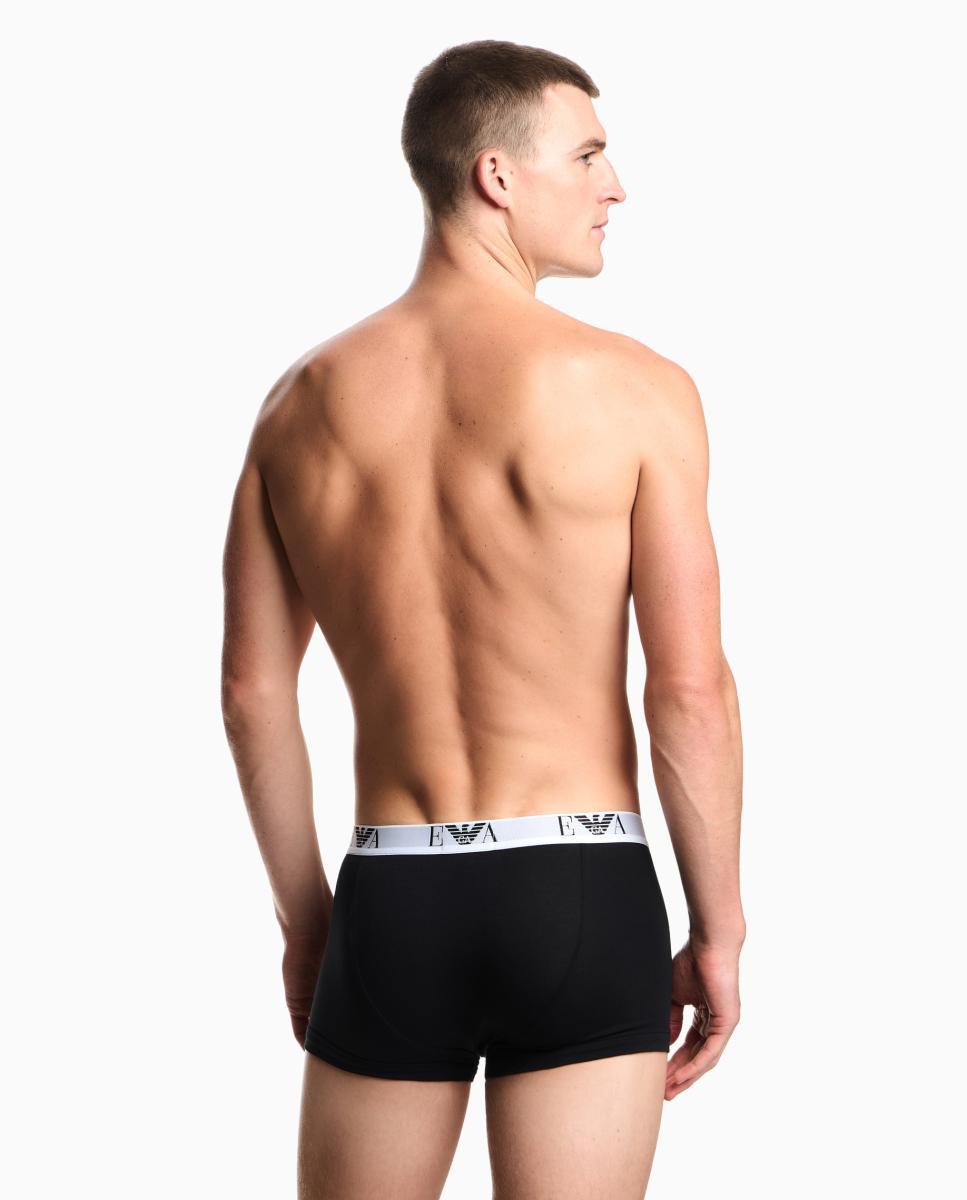 Pack de Três Boxers de Algodão Preto-3
