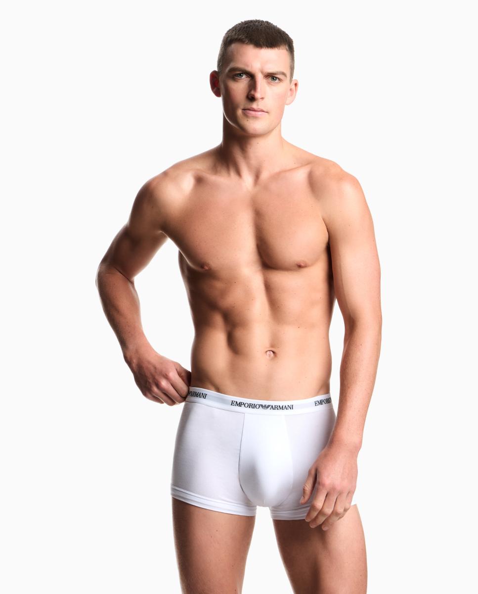 Pack de tres bóxer de hombre de algodón - Armani - Blanco Blanco-2