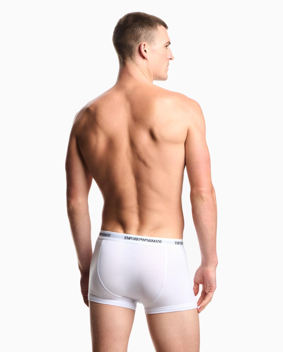 Pack de tres bóxer de hombre de algodón - Armani - Blanco Blanco-3