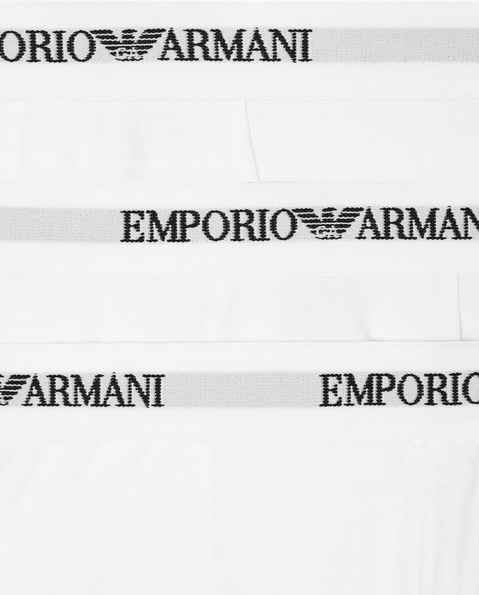 Pack de tres bóxer de hombre de algodón - Armani - Blanco Blanco-5