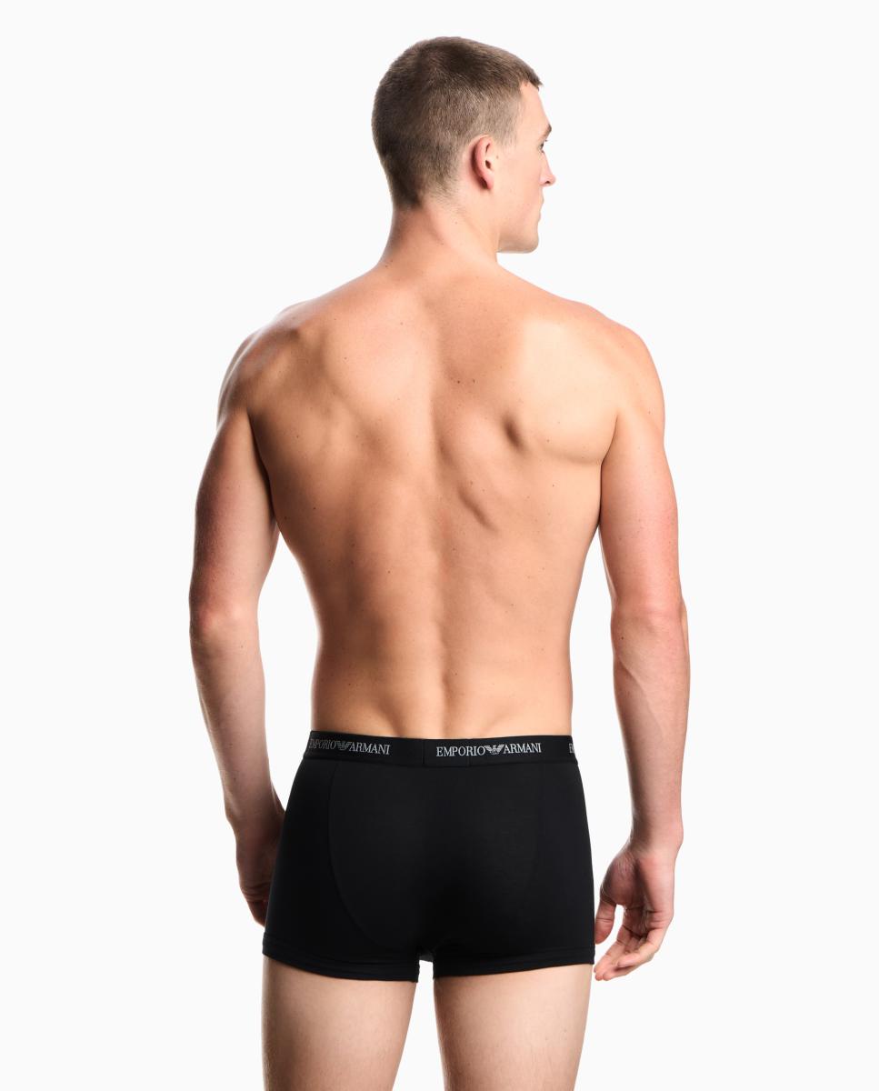 Pack de Três Boxers de Algodão Preto-3