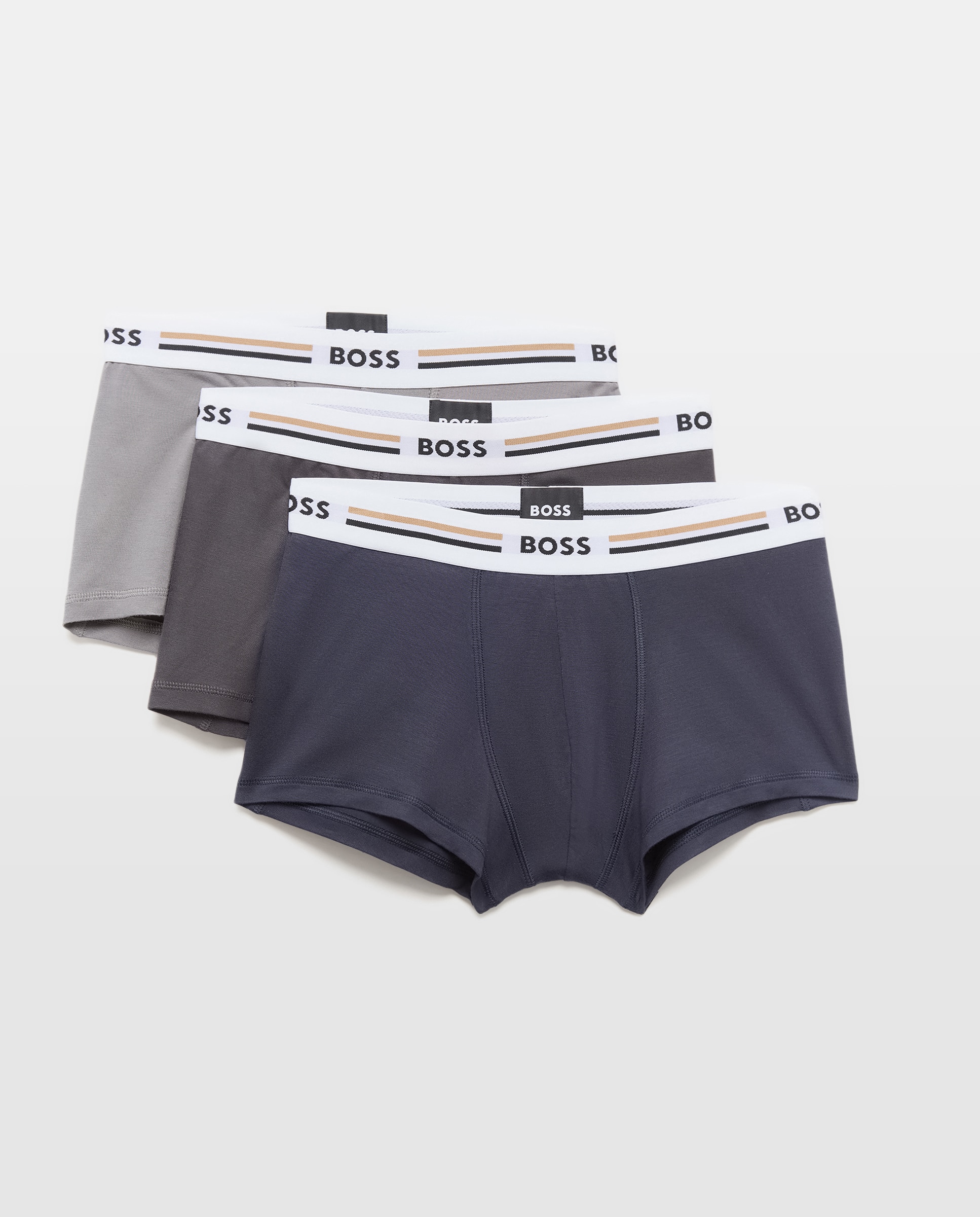Pack de tres boxers de hombre - Boss - Negro Multicolor-1