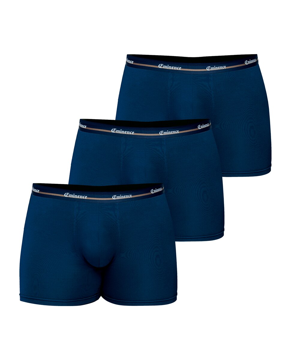 Pack de 3 bóxer grandes tallas combinados punto - Eminence - Azul marino Azul marino-1
