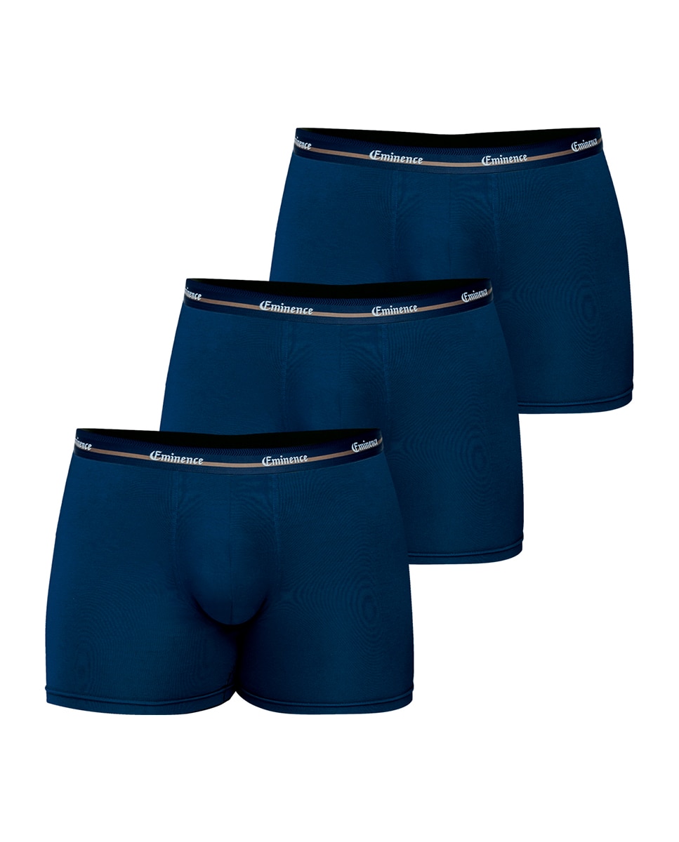Pack de 3 bóxer grandes tallas combinados punto - Eminence - Azul marino Azul marino-4