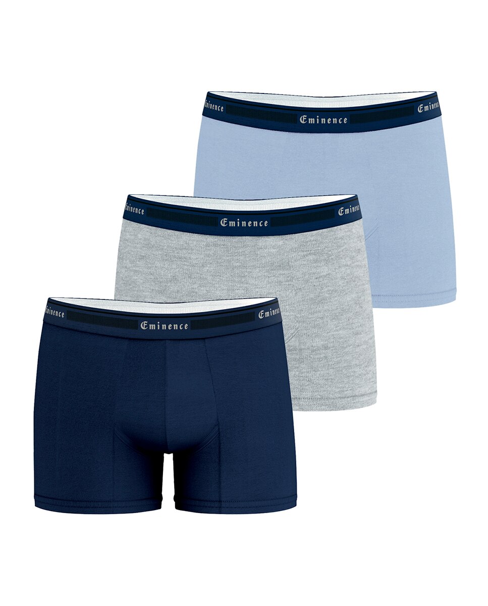 Pack de 3 Boxers Combinados de Malha Multicolor-3