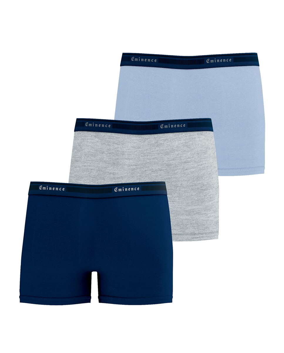 Pack de 3 Boxers Combinados de Malha Multicolor-4