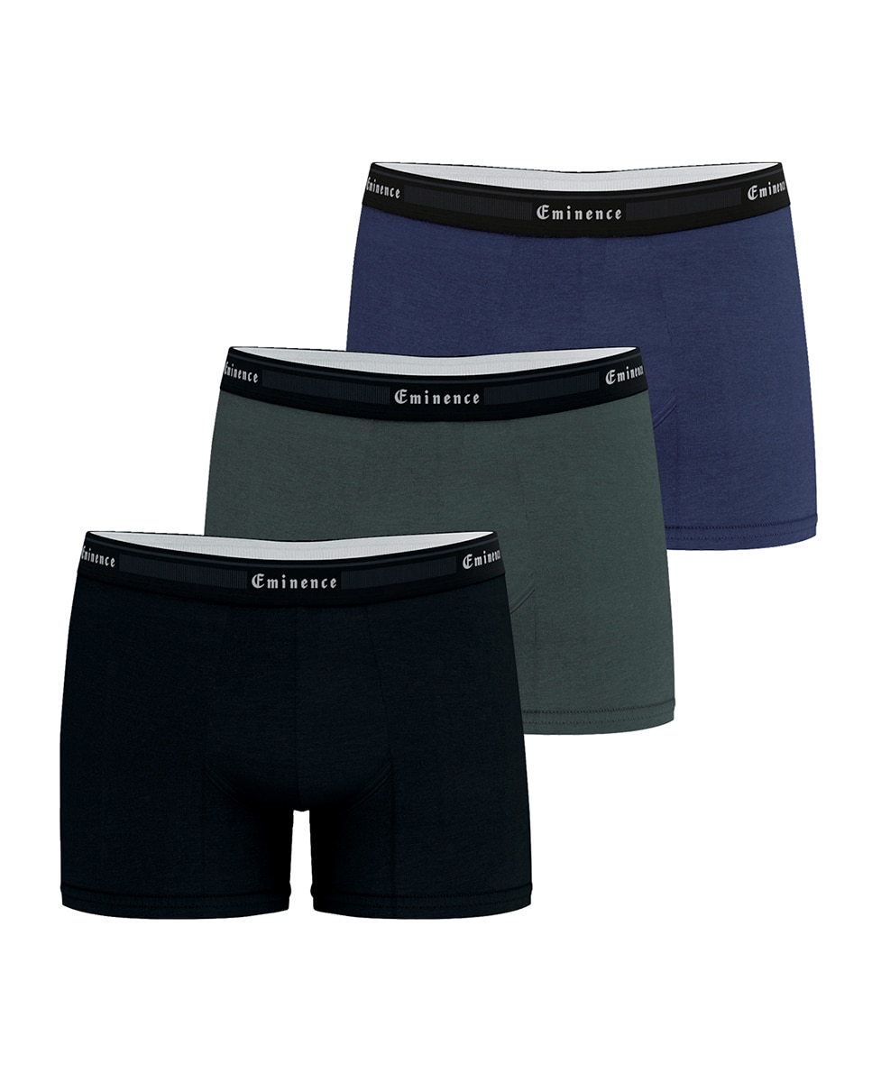 Pack de 3 Boxers Combinados de Malha Multicolor-1