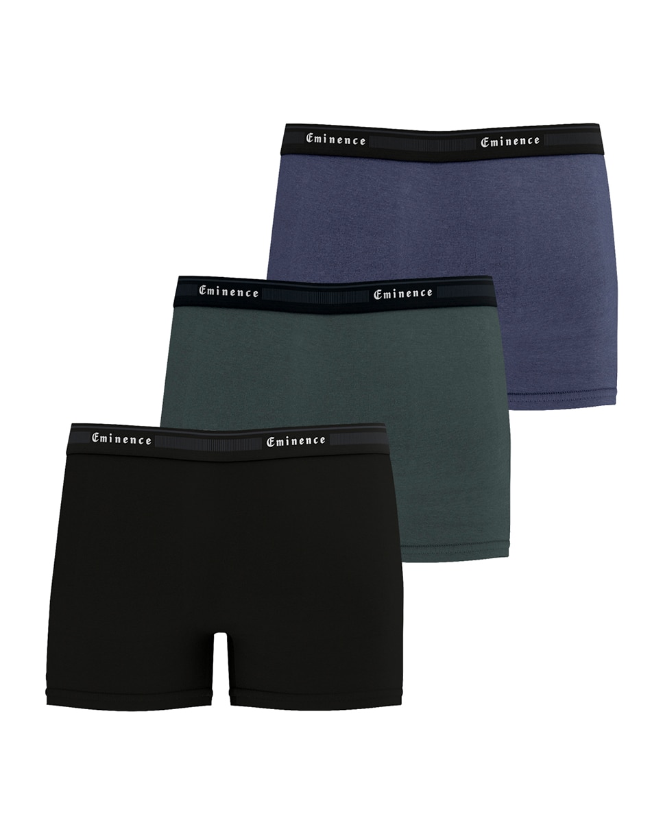 Pack de 3 Boxers Combinados de Malha Multicolor-4