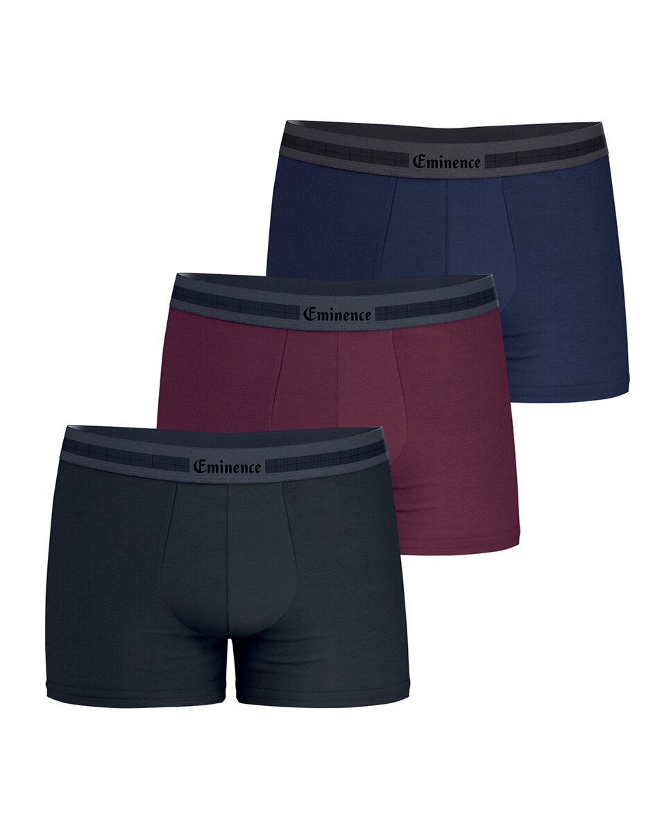 Pack de 3 Boxers Combinados de Malha Multicolor-3