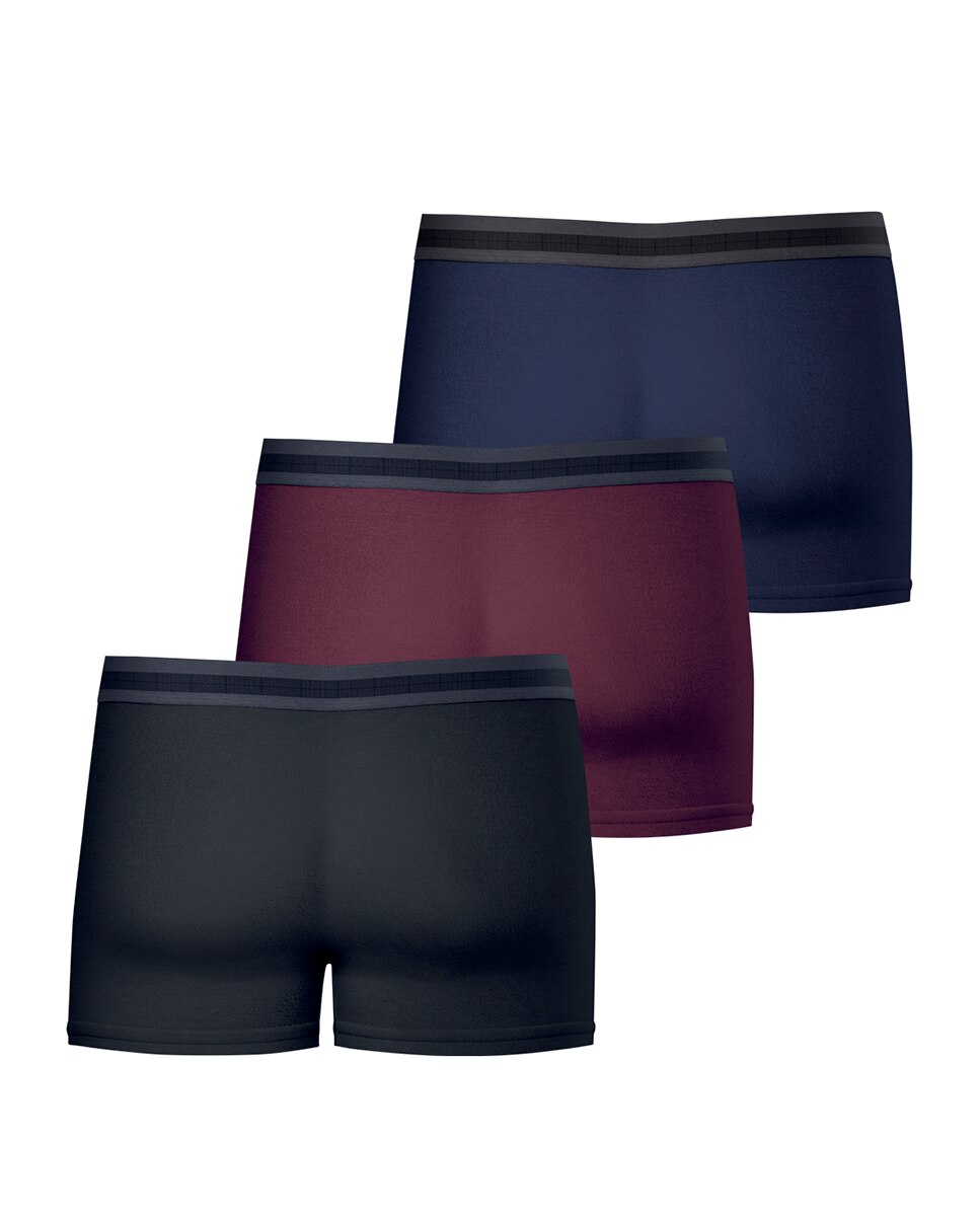 Pack de 3 Boxers Combinados de Malha Multicolor-4