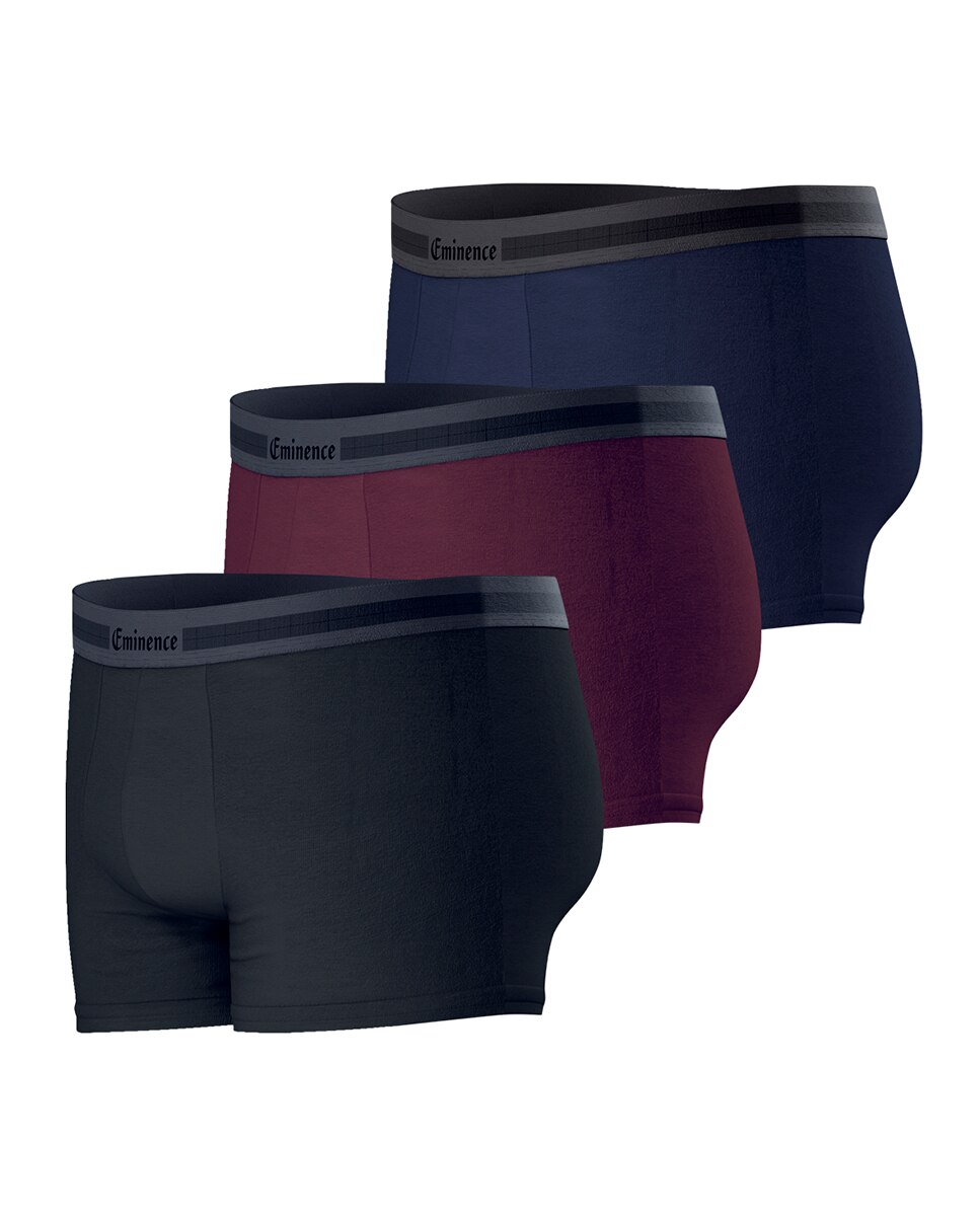 Pack de 3 Boxers Combinados de Malha Multicolor-5