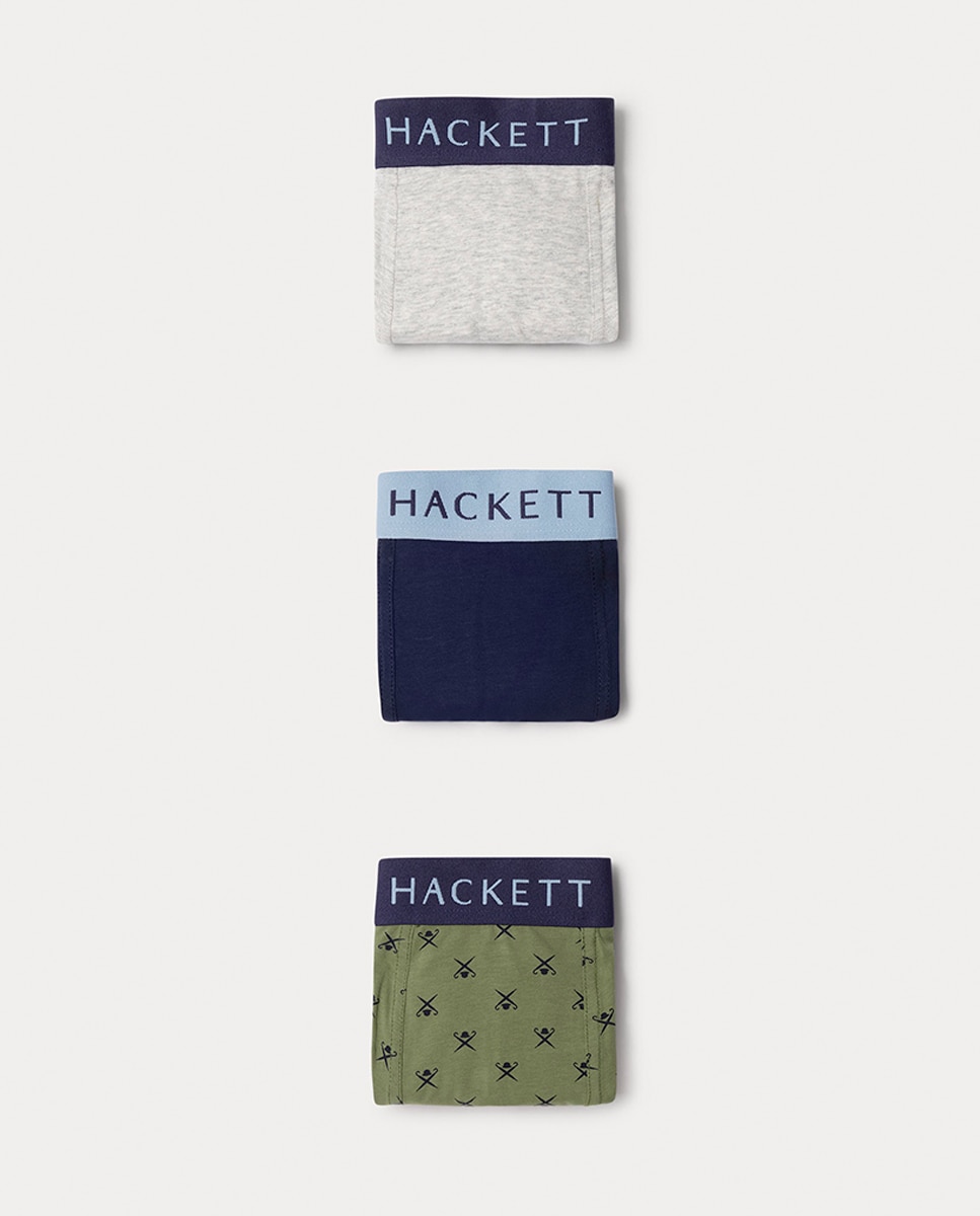 Pack de Três Boxers de Malha Combinados Verde-2