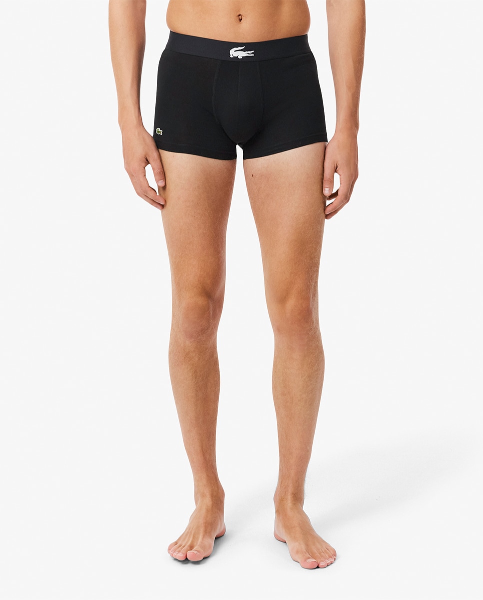 Pack de 3 Boxers de Algodão Elástico com Logótipo na Cintura Multicolor-2