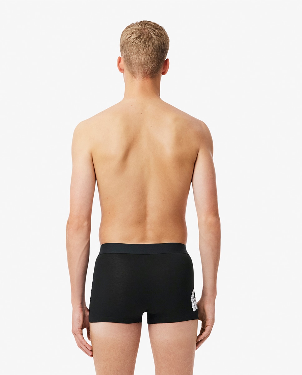 Pack de 3 Boxers de Algodão Elástico com Logótipo na Cintura Multicolor-3