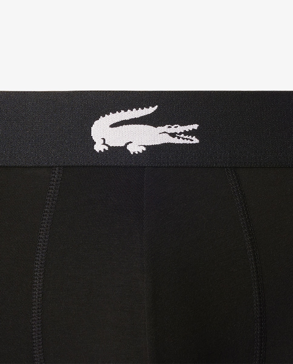 Pack de 3 Boxers de Algodão Elástico com Logótipo na Cintura Multicolor-4