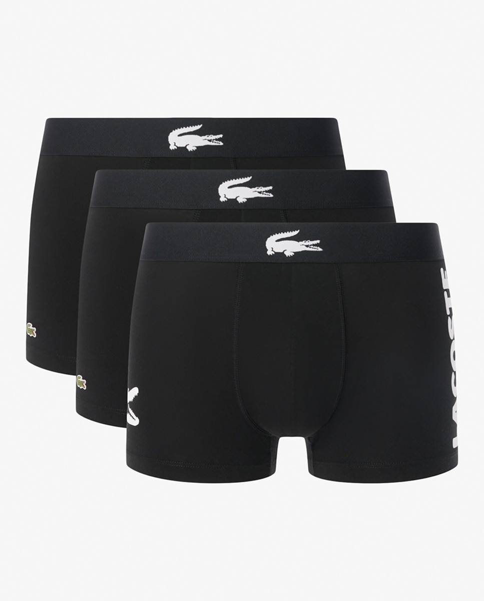 Pack de 3 Boxers de Algodão Elástico com Logótipo na Cintura Multicolor-5