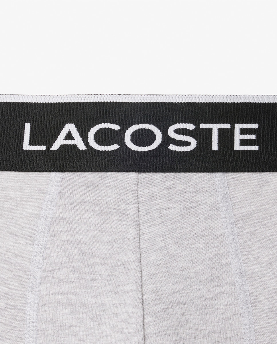 Pack de 3 Boxers de Algodão Elástico com Logótipo na Cintura Multicolor-5
