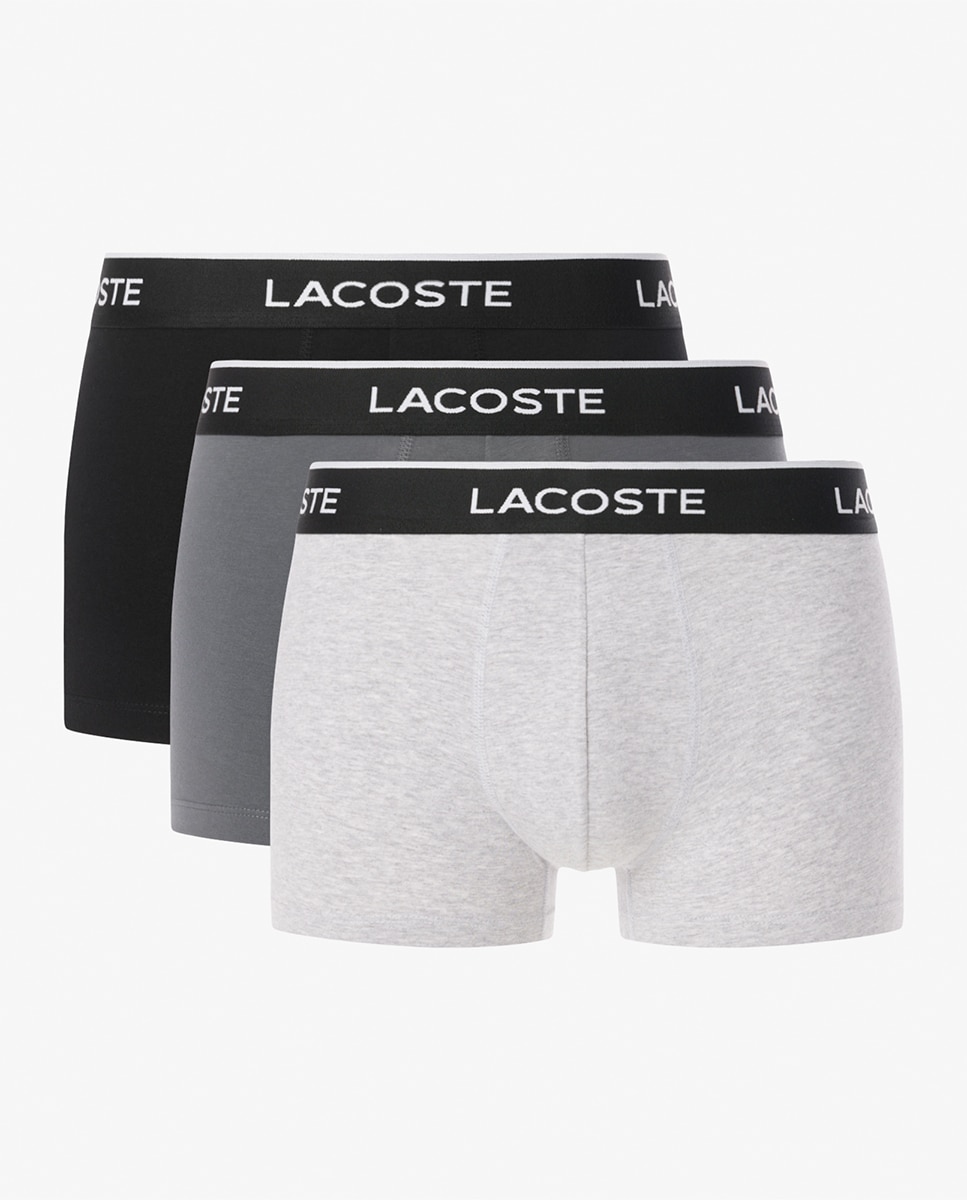 Pack de 3 Boxers de Algodão Elástico com Logótipo na Cintura Multicolor-6