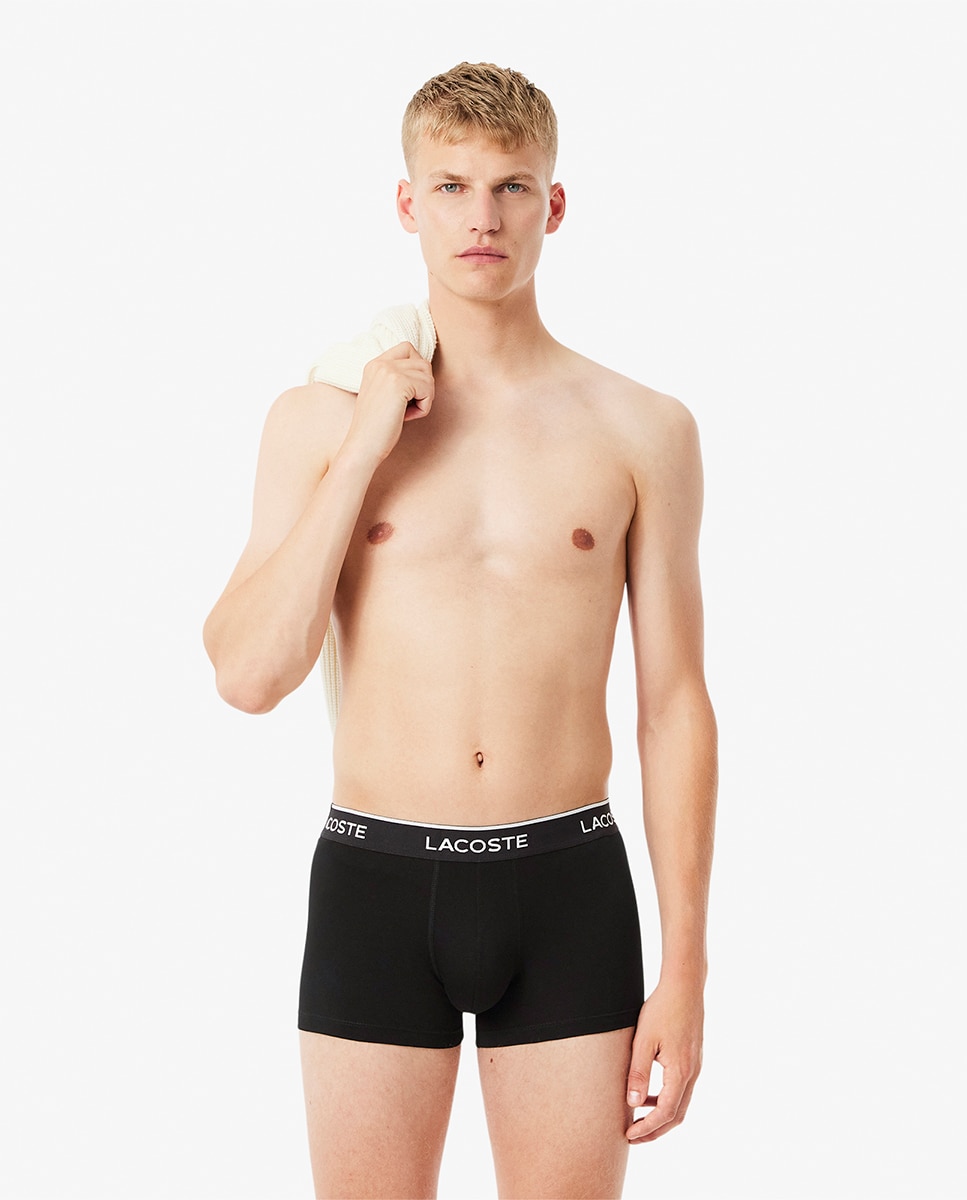 Pack de 3 Boxers de Algodão Elástico com Logótipo na Cintura Multicolor-2