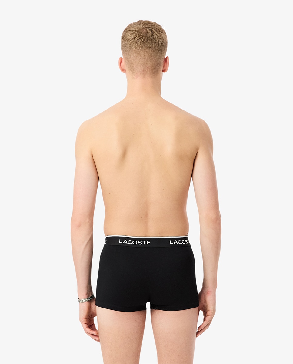 Pack de 3 Boxers de Algodão Elástico com Logótipo na Cintura Multicolor-3