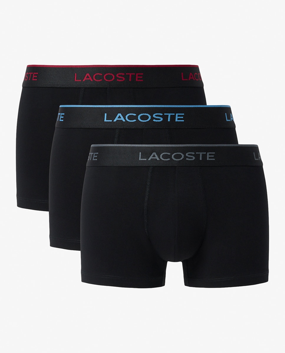 Pack de 3 Boxers de Algodão Elástico com Logótipo na Cintura Multicolor-5