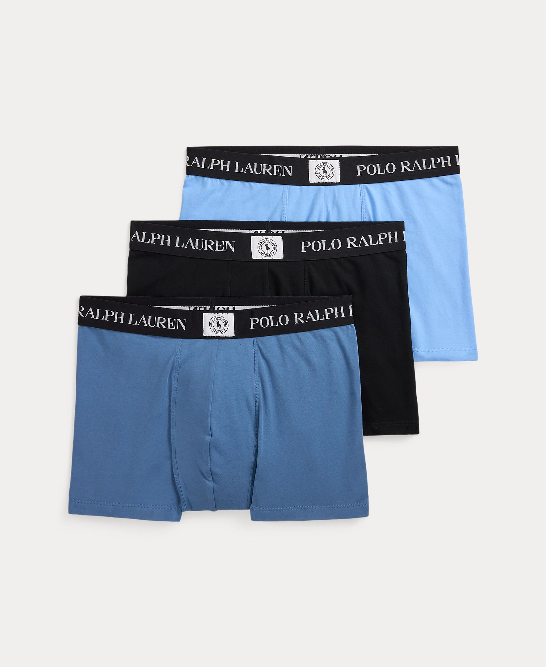 Pack de Três Boxers de Algodão - Várias Cores Azul-7