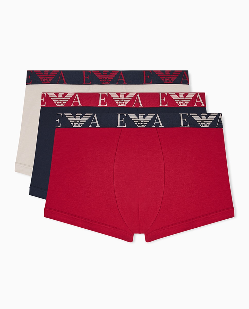 Pack de Três Boxers de Algodão Multicolor-5
