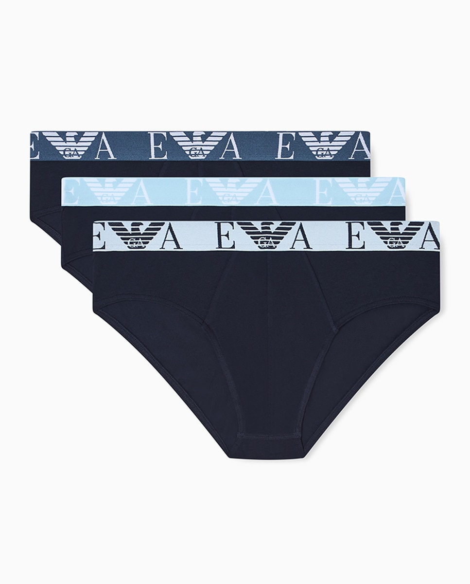 Pack de Três Boxers de Algodão Azul-marinho-5