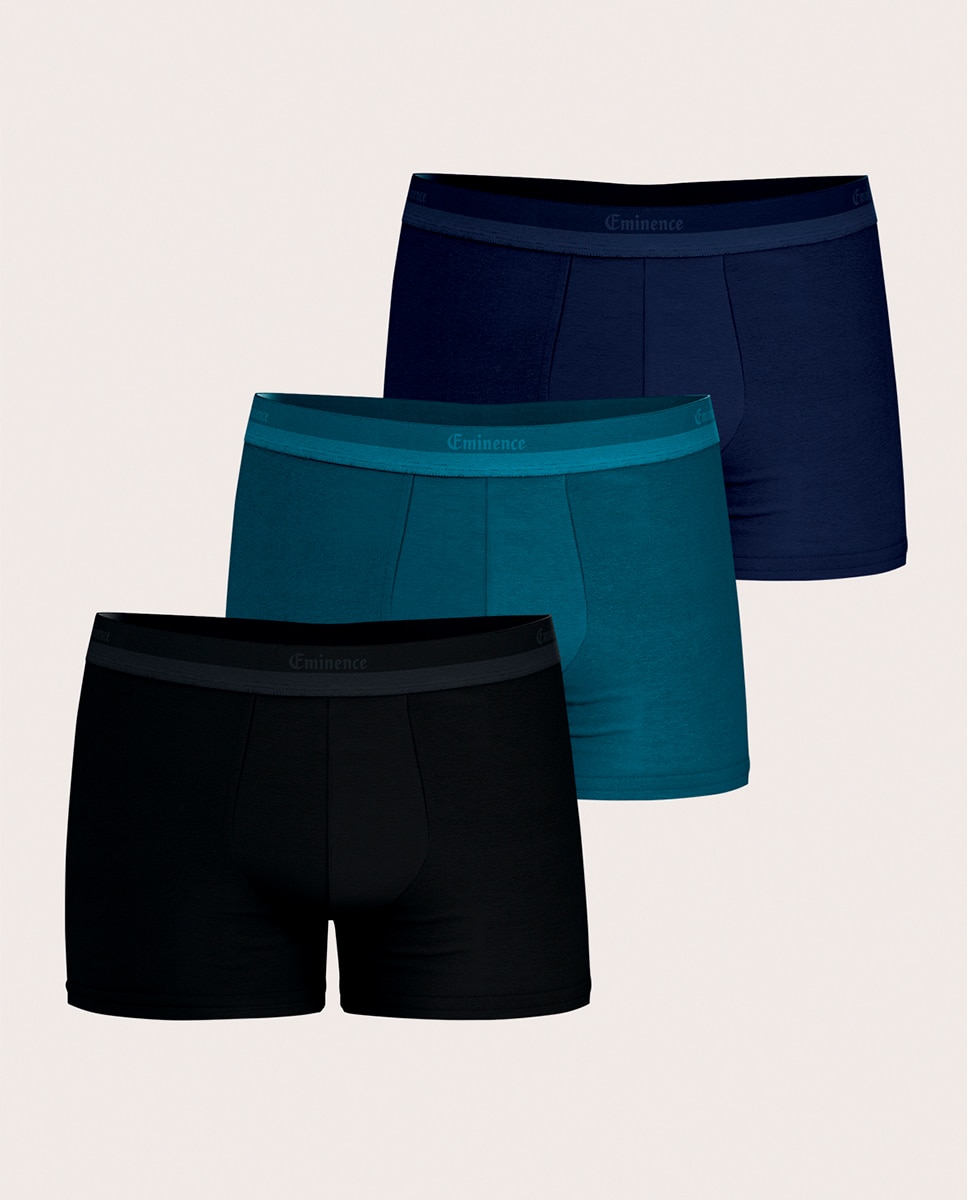 Imagem 0 de Pack de 3 Boxers de Malha de Algodão Elastano