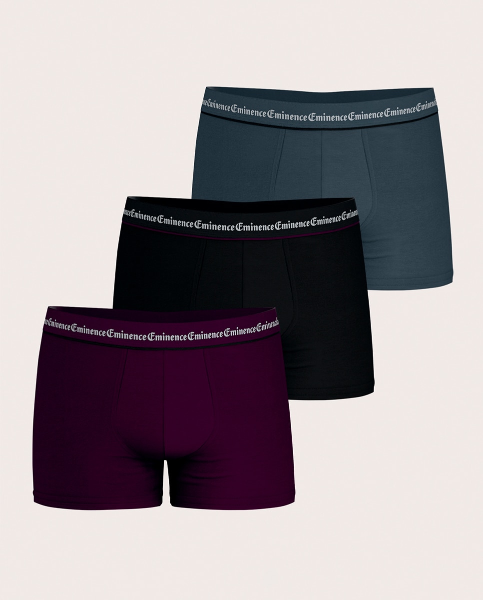 Imagem 0 de Pack de 3 Boxers de Malha de Algodão Elastano