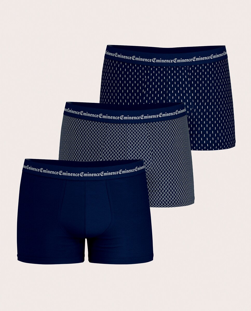 Imagem 0 de Pack de 3 Boxers de Malha de Algodão Elastano