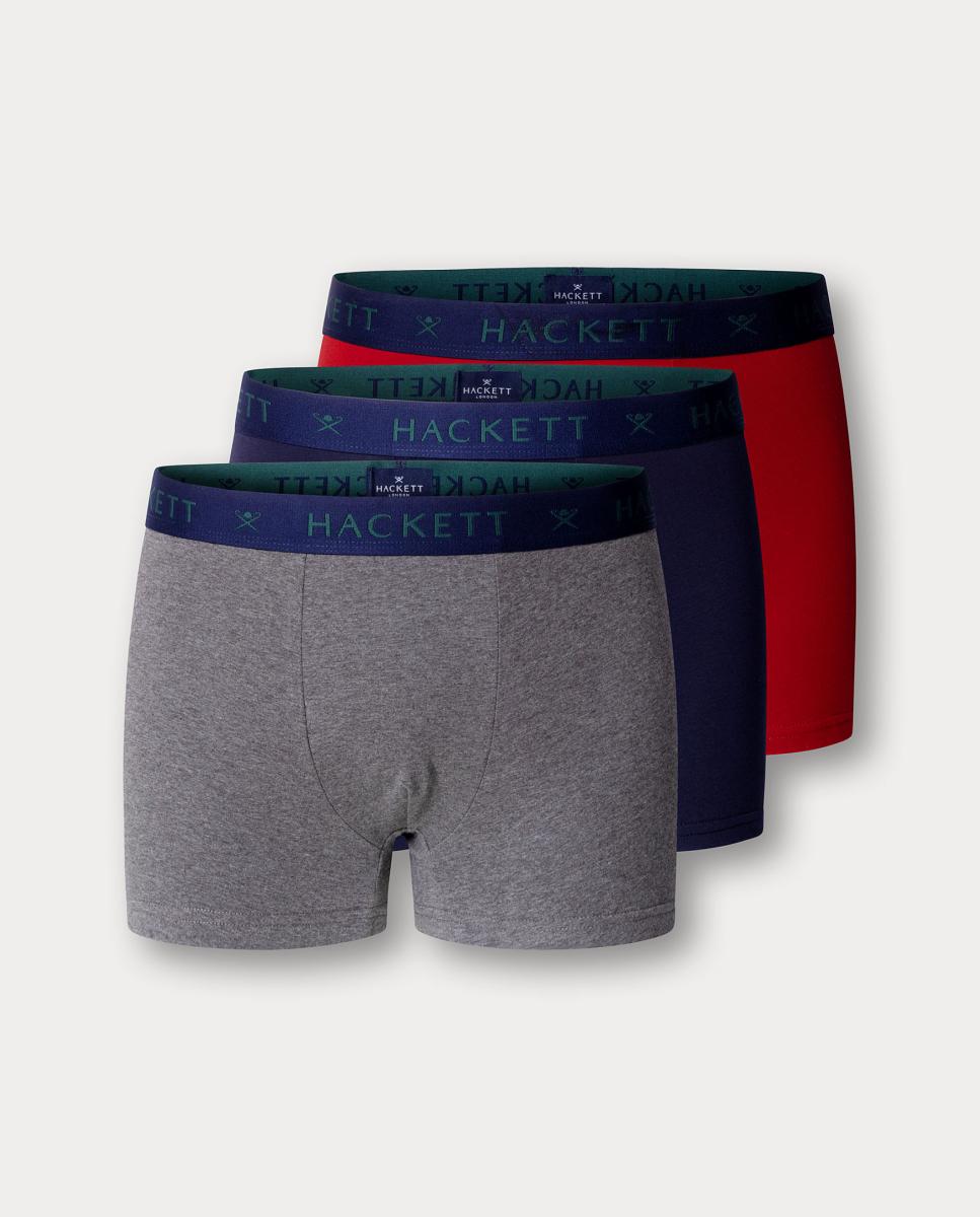Imagen 0 de Pack de tres bóxer de hombre de punto combinados lisos Gris